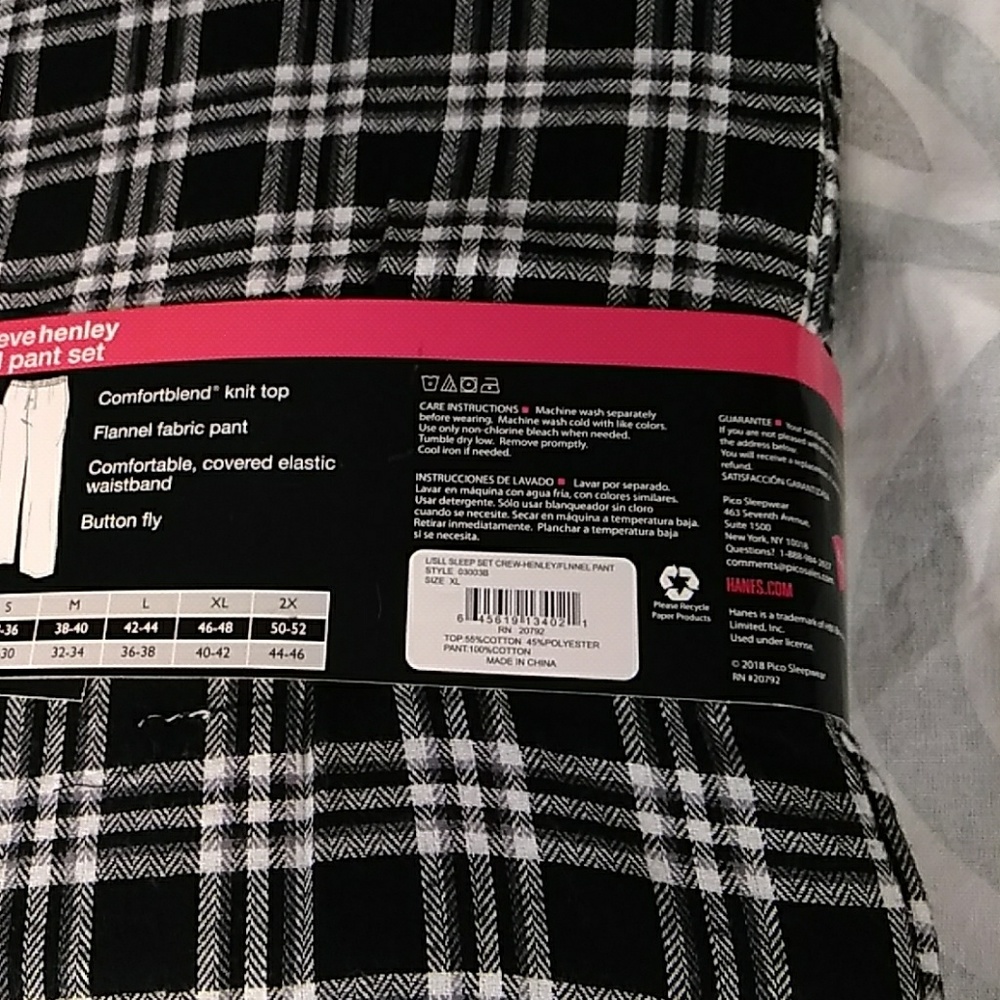 Long sleeve henley  &  flannel pant set - Picture 6 of 8